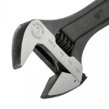 Ключ разводной 250мм, Cr-V, черный, фосфатированный, с полированной головкой INTERTOOL XT-0060