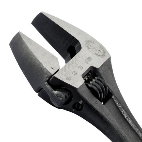 Ключ разводной 250мм, Cr-V, черный, фосфатированный, с полированной головкой INTERTOOL XT-0060