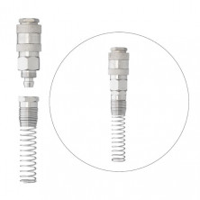 Быстроразъемное соединение с пружиной для спиральных и прямых шлангов 8х12 мм INTERTOOL PT-1832