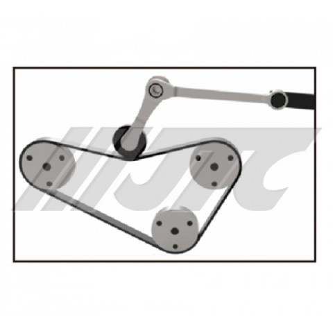 Набор ключей для натяжения и замены поликлинового ремня (универсальный)