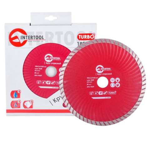 Диск отрезной Turbo, алмазный INTERTOOL CT-2009
