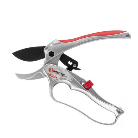 Секатор с храповым механизмом 180мм INTERTOOL FT-1006