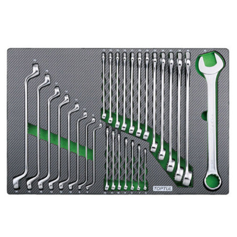 Набор ключей комбинированных и накидных 6-32мм 28ед.(в ложементе) TOPTUL GED2820