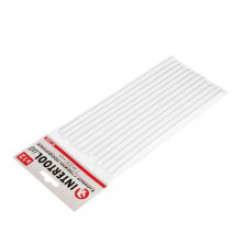 Комплект прозрачных клеевых стержней 7.4мм*200мм, 12шт INTERTOOL RT-1030