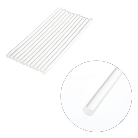 Комплект прозрачных клеевых стержней 7.4мм*200мм, 12шт INTERTOOL RT-1030