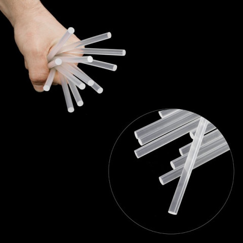 Комплект прозрачных клеевых стержней 7.4мм*200мм, 12шт INTERTOOL RT-1030