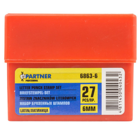 Набор буквенных штампов 27пр. (6мм) Partner PA-6863-6