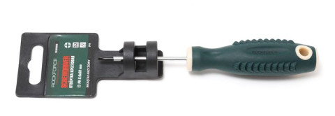 Отвертка крестовая магнитная "Profi" S2 PH0.0х60мм, на пластиковом держателе ROCKFORCE RF-70300060