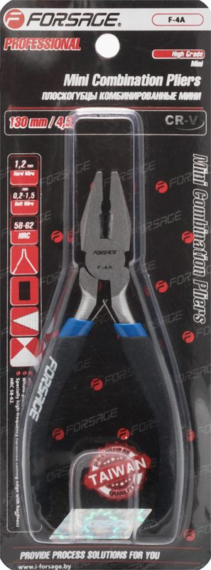 Плоскогубцы комбинированные мини "Profi" 4.5"-115мм CR-V, в блистере Forsage F-4A