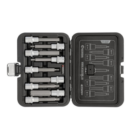Набор бит HEX 1/2" 4-17, 100мм, S2, STORM INTERTOOL ET-8406