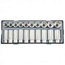 1/2" Набор головок 6-гранных коротких и глубоких 20 пр. (код T4203)