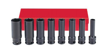 3/8" Набор головок 6-гранных глубоких ударных 8 пр. (код 3084)