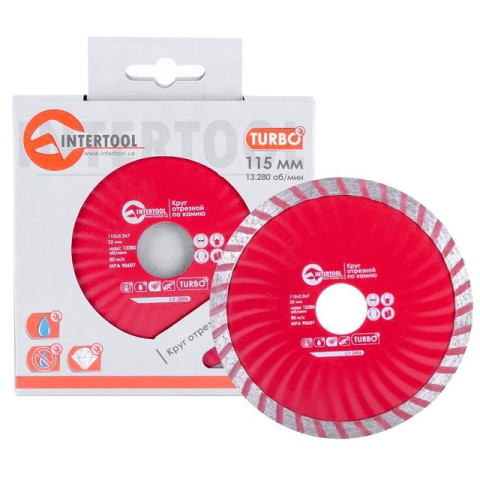 Диск отрезной Turbo, алмазный INTERTOOL CT-2006