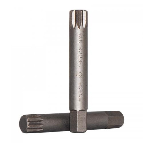 10 мм Бита Spline M12, L=75 мм (FORCE 1787512)
