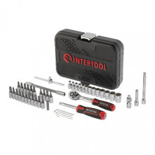 Набор инструментов 1/4", 46ед., Cr-V INTERTOOL ET-8046