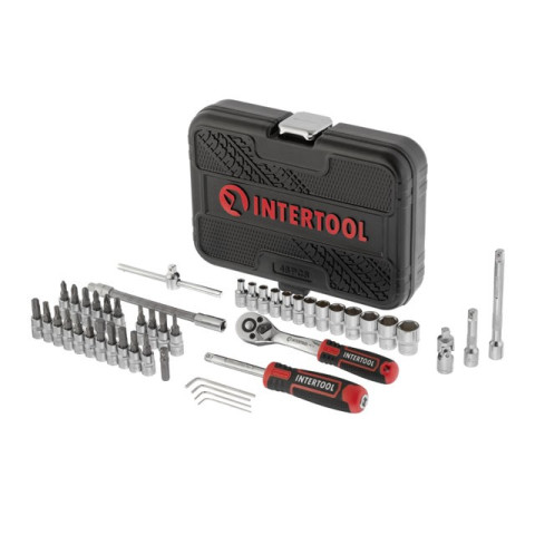 Набор инструментов 1/4", 46ед., Cr-V INTERTOOL ET-8046