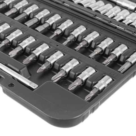 Набор инструментов 1/4", 46ед., Cr-V INTERTOOL ET-8046