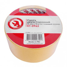 Скотч двухсторонний 50 мм*10 м на тканевой основе INTERTOOL KT-0962