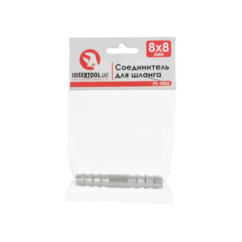 Соединитель для шланга 8х8мм INTERTOOL PT-1826