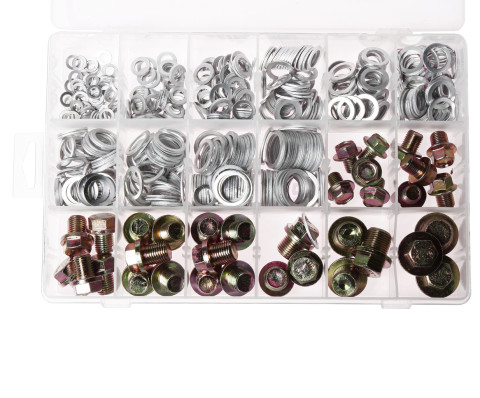 Комплект алюминевых шайб и маслосливных пробок 534ед.