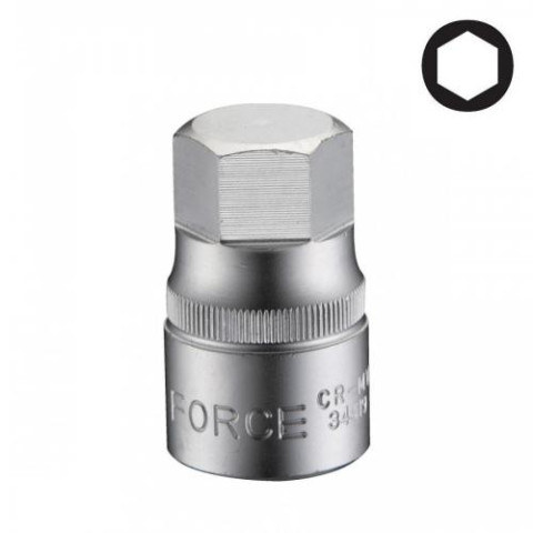 1/2 Головка-бита шестигранная (HEX) цельная 14 мм, L=40 мм (FORCE 34414)