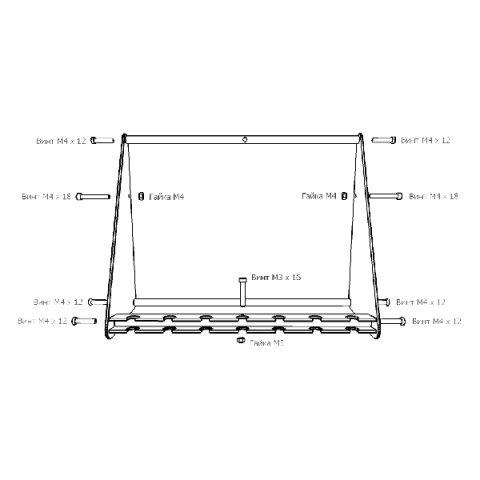 Подставка-держатель для USB Autoscope IV схема сборки.