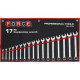 Набор ключей рожково-накидных на полотне 17 пр. (6-22 мм) (FORCE 5175)