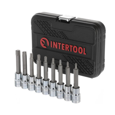 Набор бит TORX 1/2" T20-T60, 100мм, S2, STORM INTERTOOL ET-8401