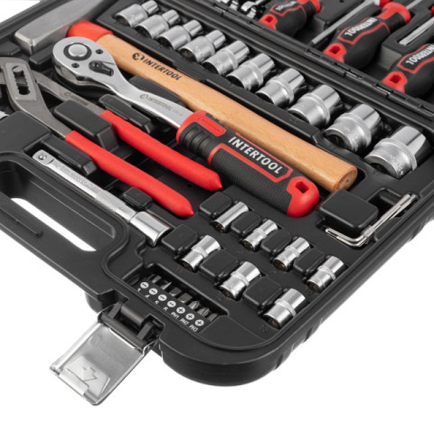 Набор инструментов 1/2" & 1/4", 56ед., Cr-V STORM INTERTOOL ET-8056