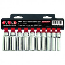 3/8" Набор головок Spline глубоких 10 пр. (8-19 мм) (код 3108Q)