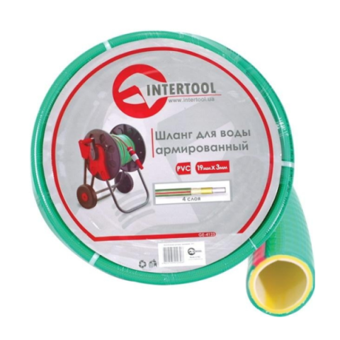 Шланг для воды 3-х слойный 3/4", армированный PVC INTERTOOL GE-4079
