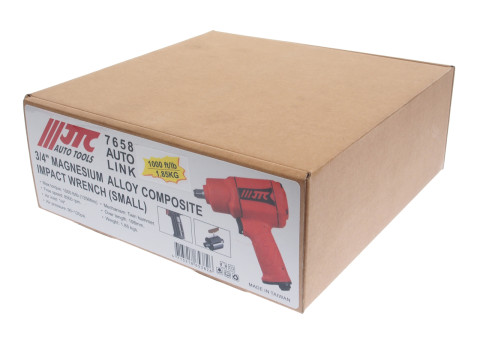 Гайковерт пневматический 3/4" (1356Нм, 8500об/мин.,198мм,1,85кг) композитный корпус