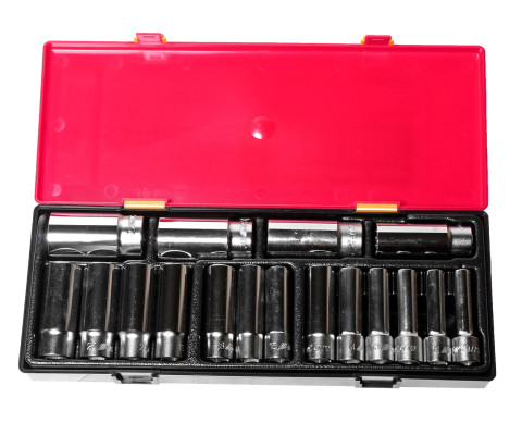 Набор головок глубоких 10-32мм., 1/2", 12-гр. 17ед.