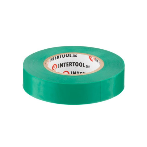 Лента изоляционная 0.15мм*17мм*20м зеленая INTERTOOL IT-0051