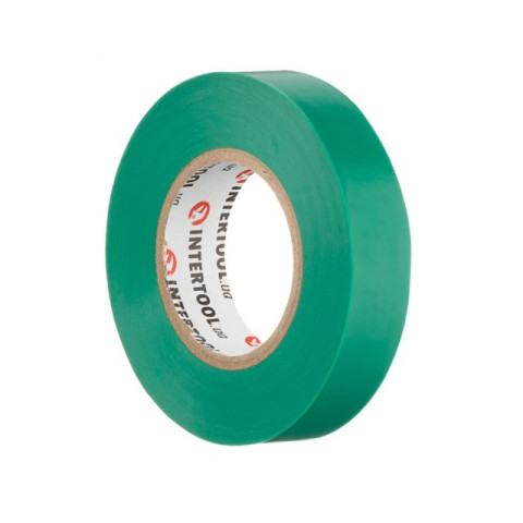 Лента изоляционная 0.15мм*17мм*20м зеленая INTERTOOL IT-0051