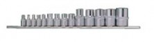 1/4", 3/8" и 1/2" Набор головок Е-профиль (Torx) 14 пр. (Е4-Е24) (код 4158)