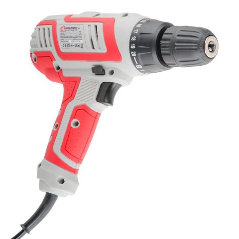 Дрель-шуруповерт электрическая 320 Вт, 220 В, 0-750 об/мин, 0.8-10 мм, 10 Нм INTERTOOL DT-0103