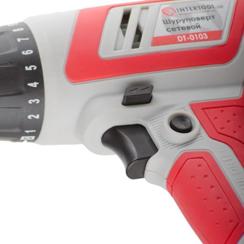 Дрель-шуруповерт электрическая 320 Вт, 220 В, 0-750 об/мин, 0.8-10 мм, 10 Нм INTERTOOL DT-0103