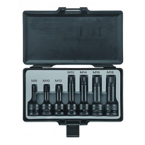 1/2 Набор головок-бит Spline ударных 7 пр. (M8-M18) (FORCE 40713)
