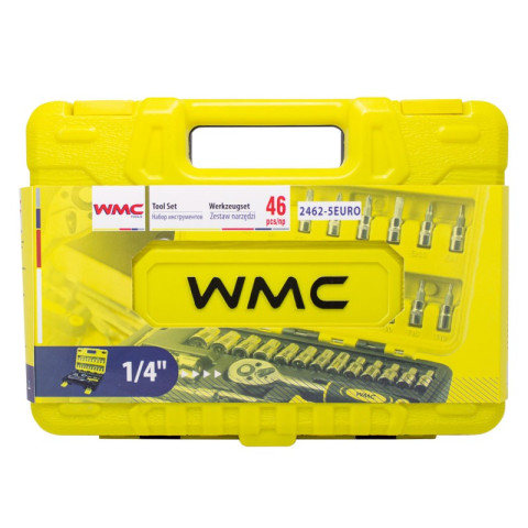 Набор инструмента 46пр. 1/4''(6-гран.)(4-14мм) WMC TOOLS WT-2462-5 EURO