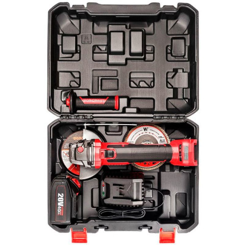 Аккумуляторная бесщеточная шлифмашина угловая WORCRAFT CAG-S20LIBH-125B