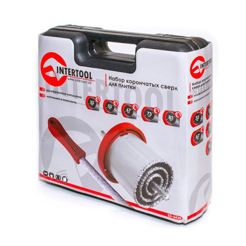 Набор корончатых сверл для плитки INTERTOOL SD-0428
