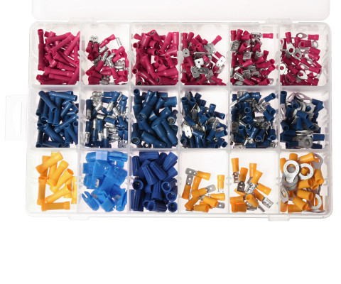 Комплект автомобильных клемм изолированных 530ед.