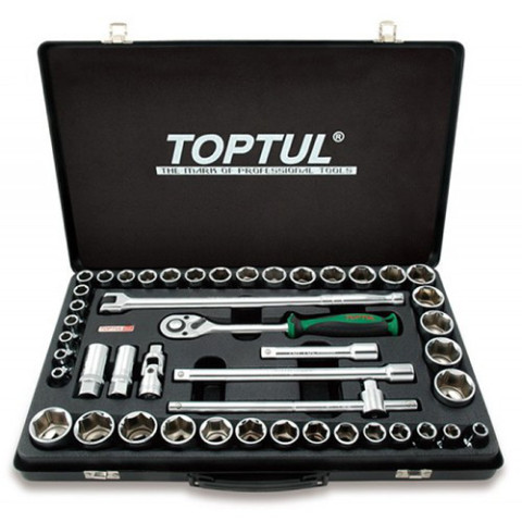 Комбинированный набор инструментов TOPTUL 1/2" (дюйм+метр.) 46ед. GCAD4601