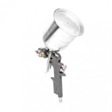 Краскопульт пневматический HP, форсунка 1.5мм, верхний металлический бачок 600мл, 5bar INTERTOOL PT-0205