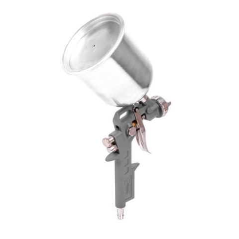 Краскопульт пневматический HP, форсунка 1.5мм, верхний металлический бачок 600мл, 5bar INTERTOOL PT-0205