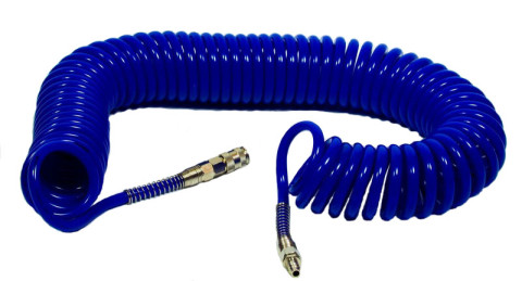 Пневмошланг витой полиуретановый армированный 6,5 х 10 мм, L=15 м (код UB6510150FA)