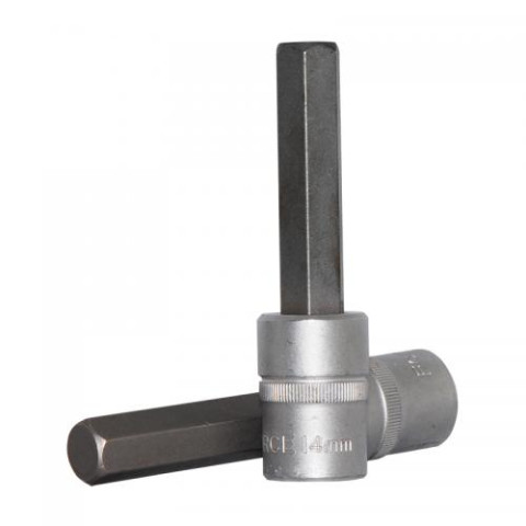 1/2 Головка-бита шестигранная (HEX) 14 мм, L=100 мм (FORCE 34410014)