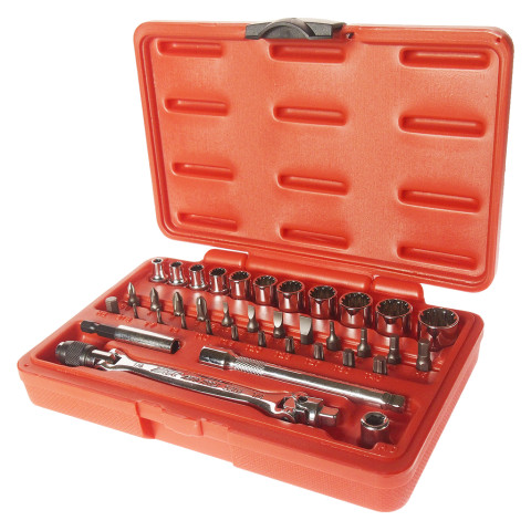 Набор головок и бит (SL,PH,HX,TORX) под 1/4&quot; (38 ед.).