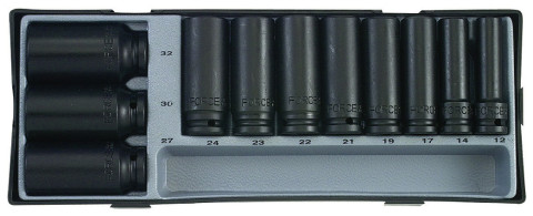 1/2" Набор головок глубоких ударных 6-гранных 11 пр. (код T4119)